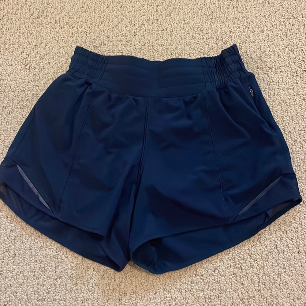Navy blue lululemon shorts